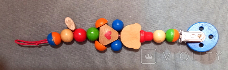 Teddy Bear Stroller Suspension Rattle Tree 1970s Toy GDR, photo number 4