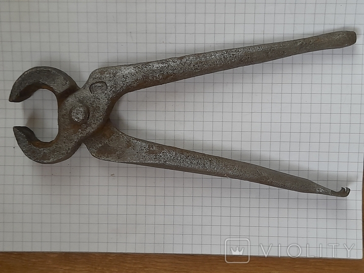 Antique pincers (wire cutters, nailer) with two stamps, photo number 7