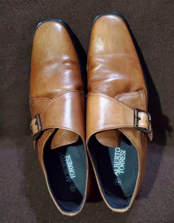 Кожаные туфли - монки, Alberto Torresi ( р 42 ), photo number 6