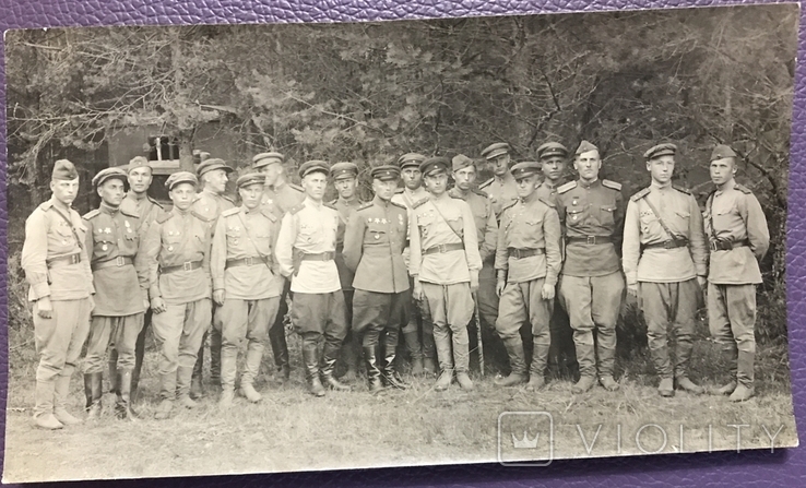 Фото командиры РККА, окопное творчество, трость по образцу Wolchowstock. Лит. ССР, 1944г.