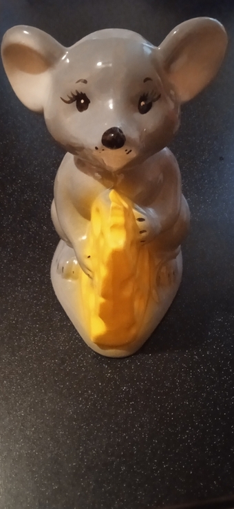 Керамическая копилка,,мышь с сыром,,, фото №3