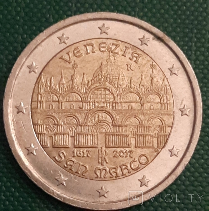 2 евро Италия (400-летие завершения строительства собора Святого Марка в Венеции) 2018, фото №6