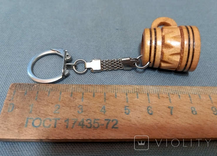 Keychain Wood Beer Mug, photo number 7