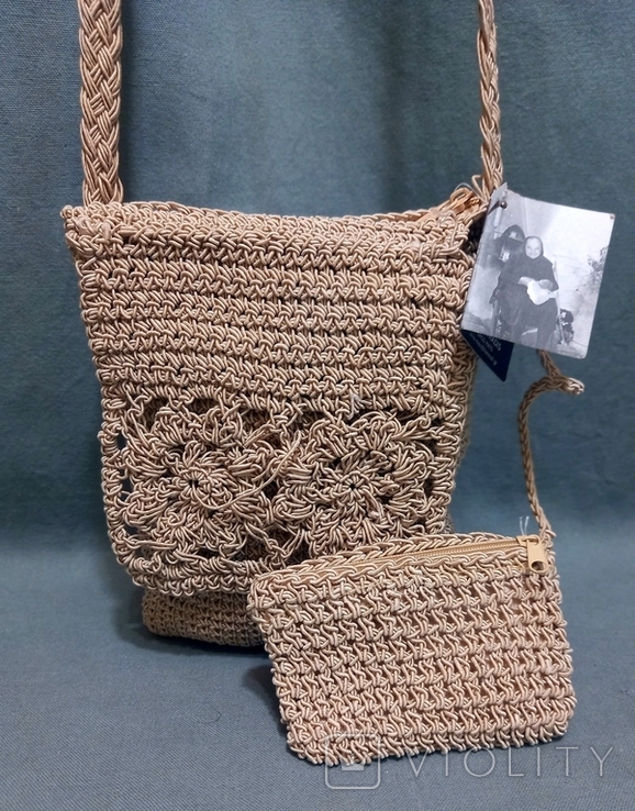 ARIA E.K. MANIADIS Knitted I handmade handbag phytocertificate, photo number 2