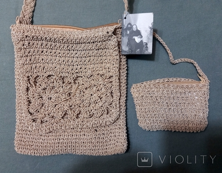 ARIA E.K. MANIADIS Knitted I handmade handbag phytocertificate, photo number 9