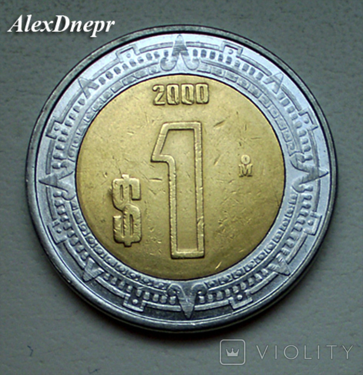 Мексика, 1 песо 2000, фото №2