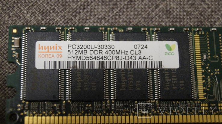 Память Hynix PC3200U-30330 512MB DDR 400mhz, фото №4