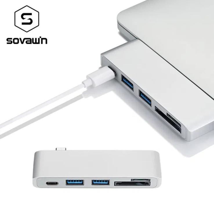 Card Reader карт ридер type c thunderbolt usb micro sd для MacBook pro, фото №3