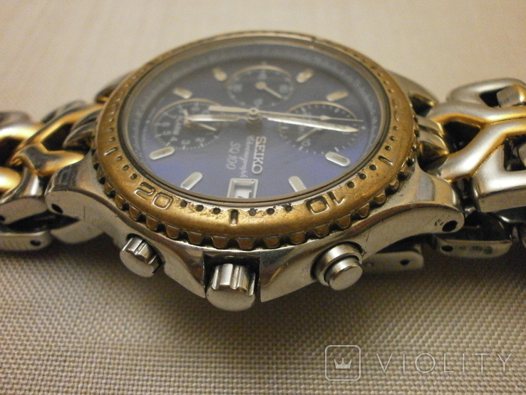 Seiko chronograph SQ 100, quartz., фото №9