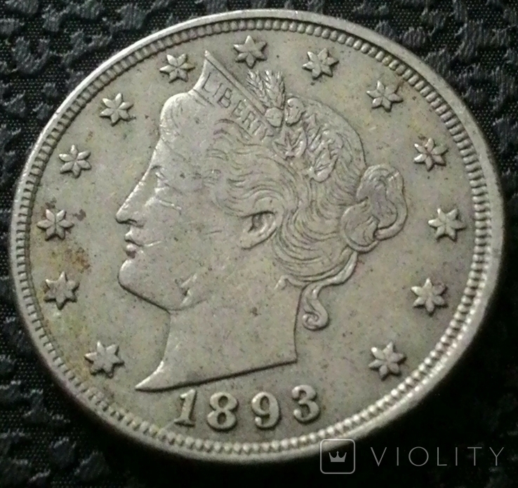 США 5 центов 1893 год
