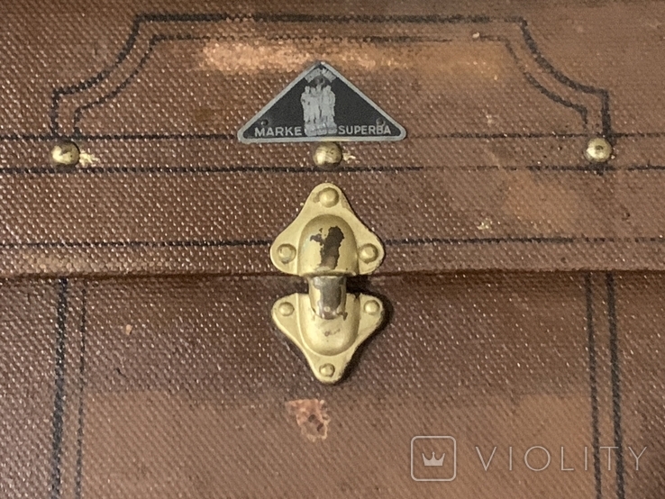 Дореволюционный каретный дорожный сундук кофр чемодан начала 1900х, фото №9