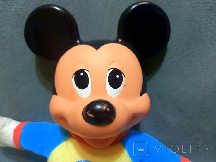 Mickey Mouse Mattel Disney Vinyl Head-Glow When Pressed 1990, photo number 2