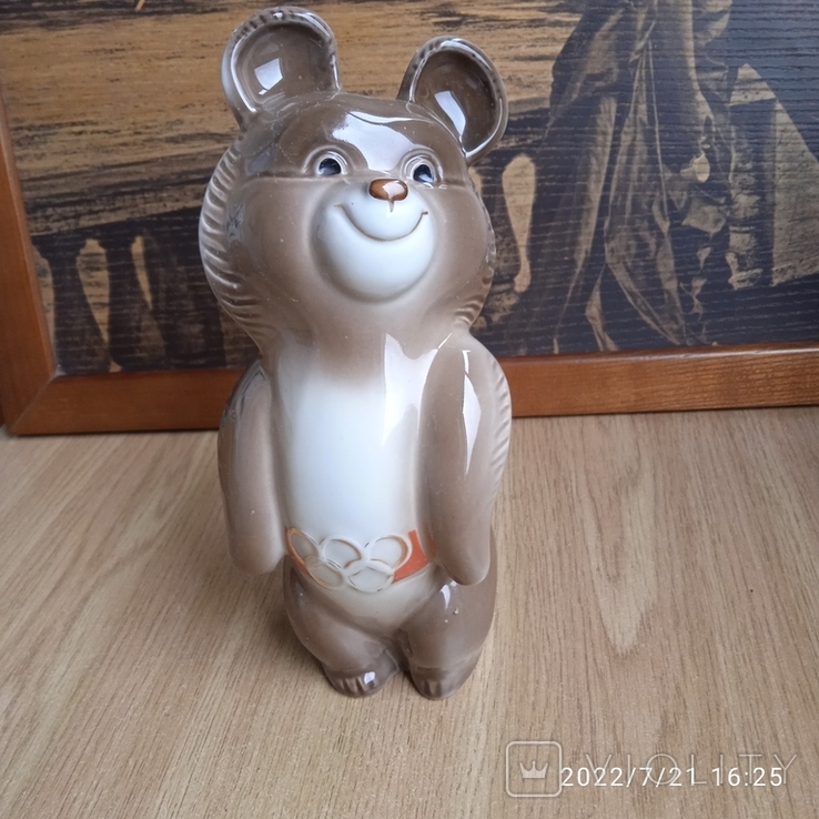 Фарфоровая статуэтка, фигурка Олимпийский мишка , Полтавский фарфоровый завод, photo number 2
