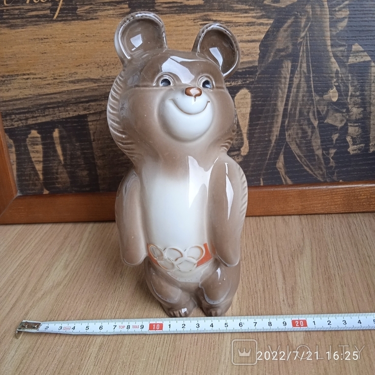 Фарфоровая статуэтка, фигурка Олимпийский мишка , Полтавский фарфоровый завод, photo number 7