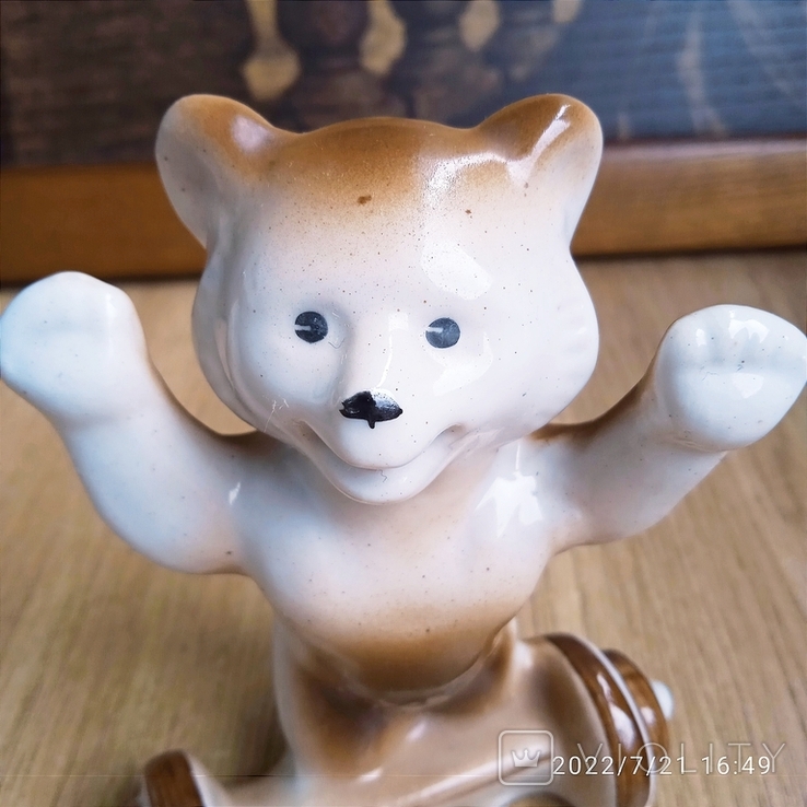 Фарфоровая статуэтка, фигурка мишка штангист, олимпиада 80, photo number 9