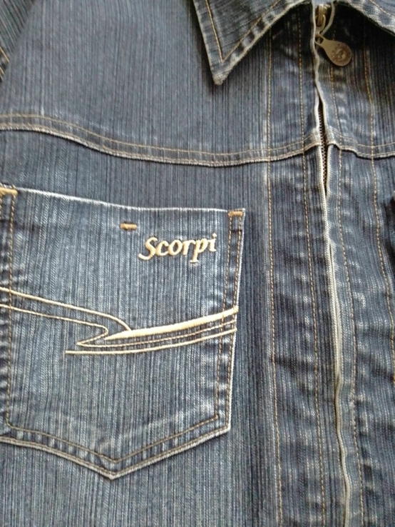 Пиджак джинсовый Scorpi р. XL., фото №4