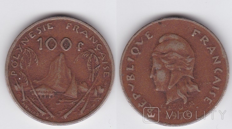 French Polynesia Французская Полинезия - 100 Francs 1976