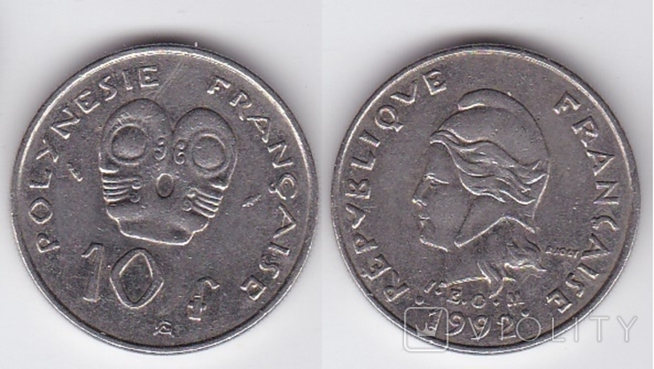 French Polynesia Французская Полинезия - 10 Francs 1992