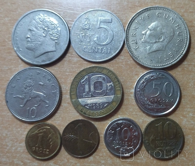 Монети різні 10 шт., фото №2