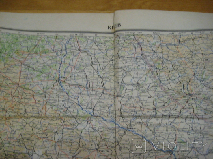 Бортовая аэронавигационная карта "Киев" СССР 1953 года, фото №10