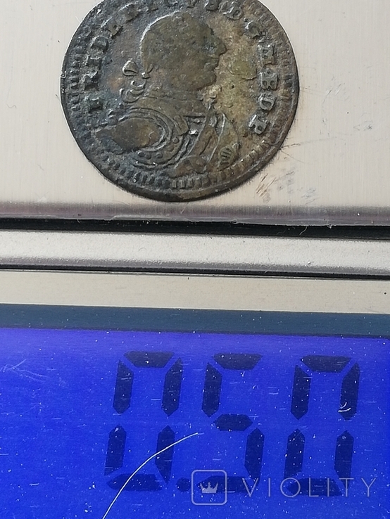 Срібна монета Фредерік 2.1 крейцер 1751 рік, фото №5