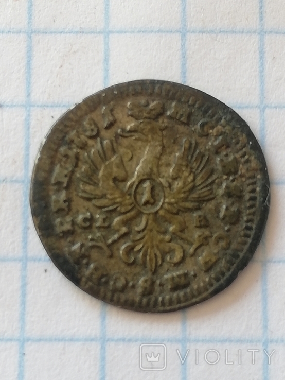 Срібна монета Фредерік 2.1 крейцер 1751 рік, фото №6