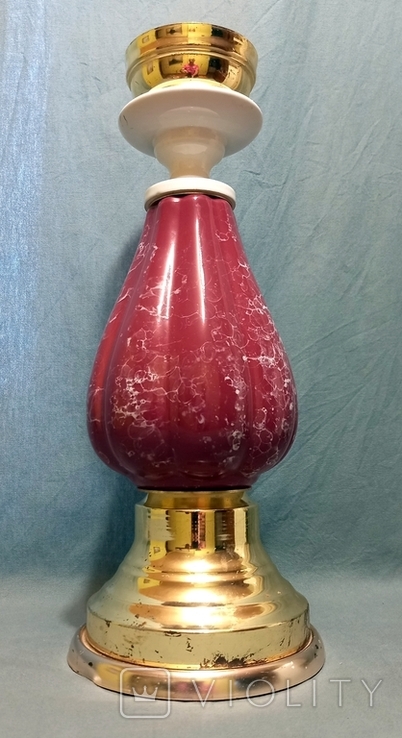 Table Lamp Night Light Porcelain Metal in Restoration 41 cm, photo number 2