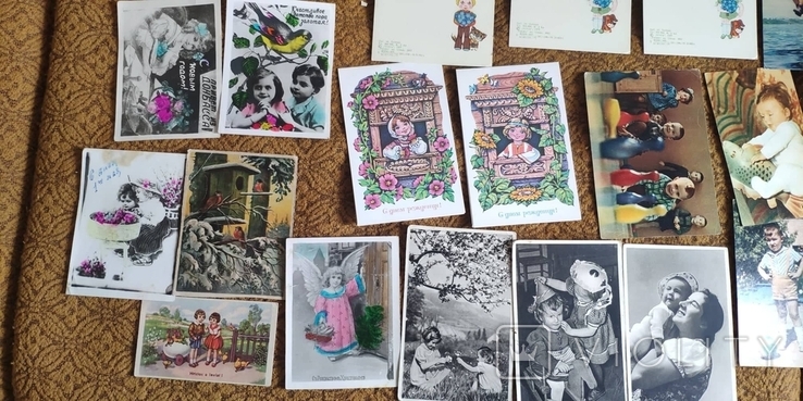 52 радянські та зарубіжні дитячі листівки 50-70-х років. Майже всі читабельні., фото №3
