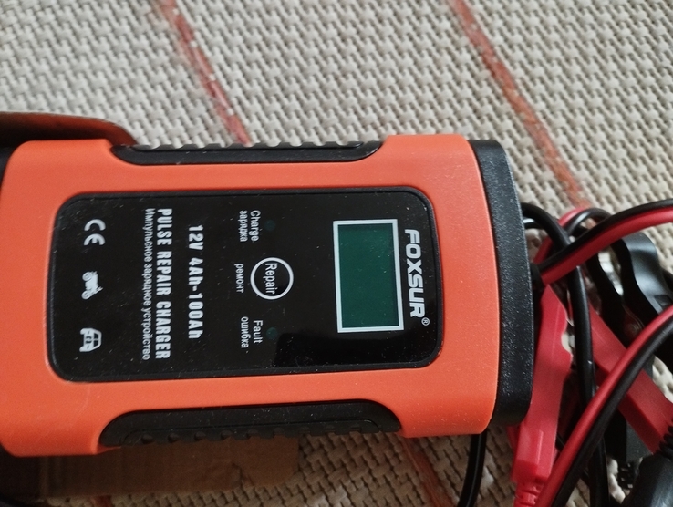 Зарядное устройство для автомобильного аккумулятора Foxsur 12V 5A импульсное зарядное устр, фото №4