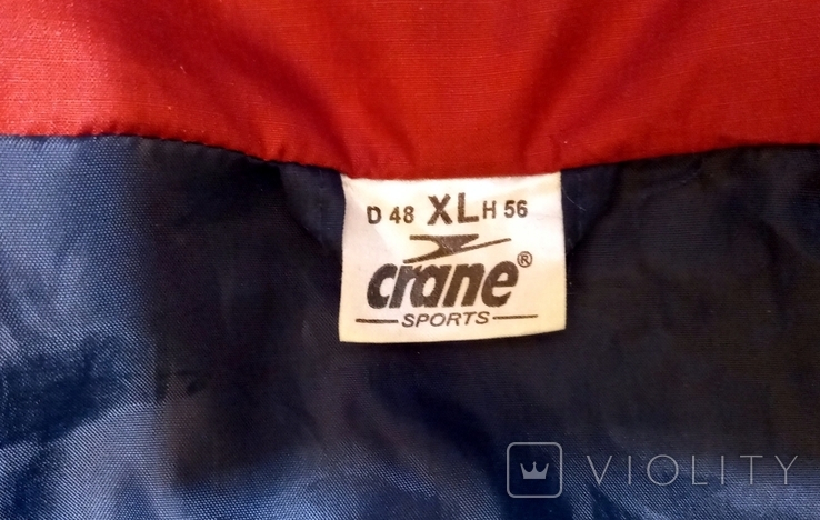 Crane Sports Men's Jacket Windbreaker Hood Velcro Sleeves XL, photo number 6