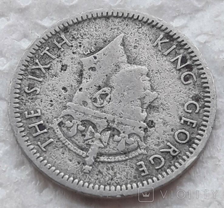 Южная Родезия 3 пенса 1949 год, фото №5