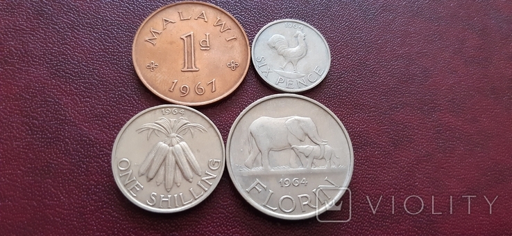 Малаві, 4 монети, 1964 - 1967 рік, Малавійський фунт, фото №4