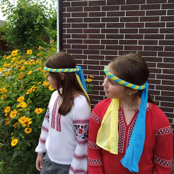 Украинский шарфик из бисера, фото №4