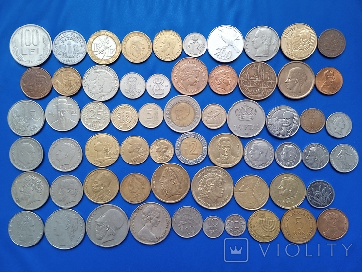 Монеты мира 61 шт, фото №2