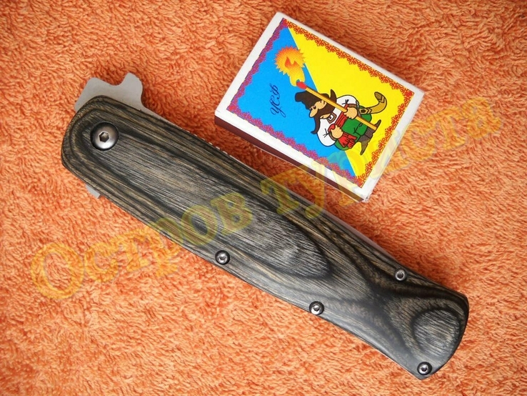 Складной нож 4130 деревянная рукоять 23см, photo number 6