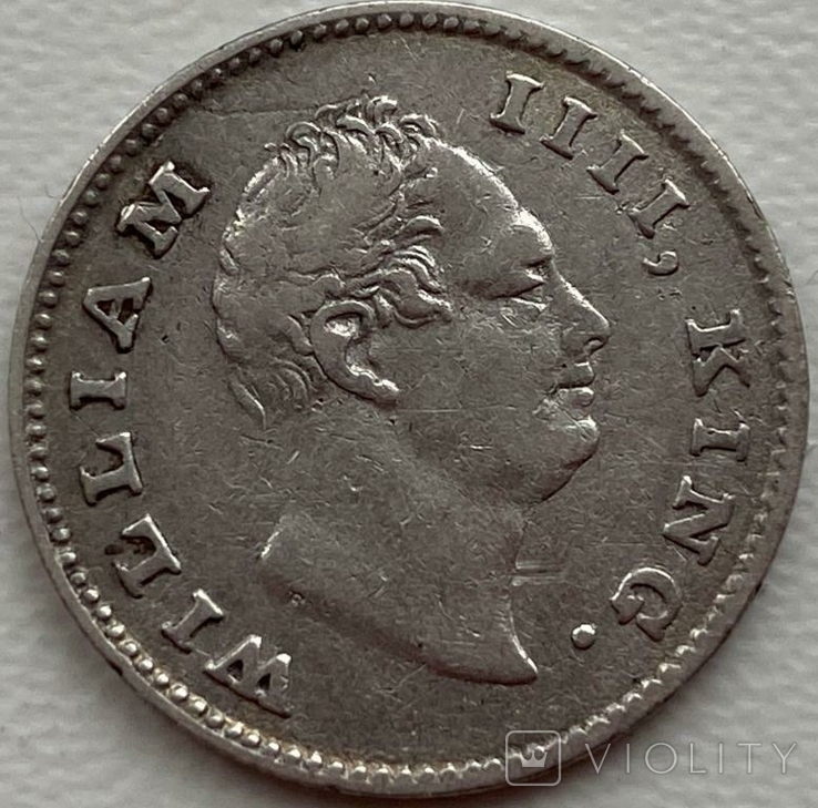 Британская Индия 1/4 рупия 1835 год, фото №2