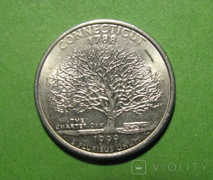 США 25 центів 1999 Коннектикут
