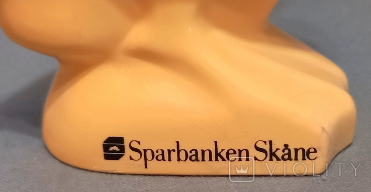 Sarbanken Skne Копилка Винтаж Целлулоид Логотип Шведского Банка, фото №3