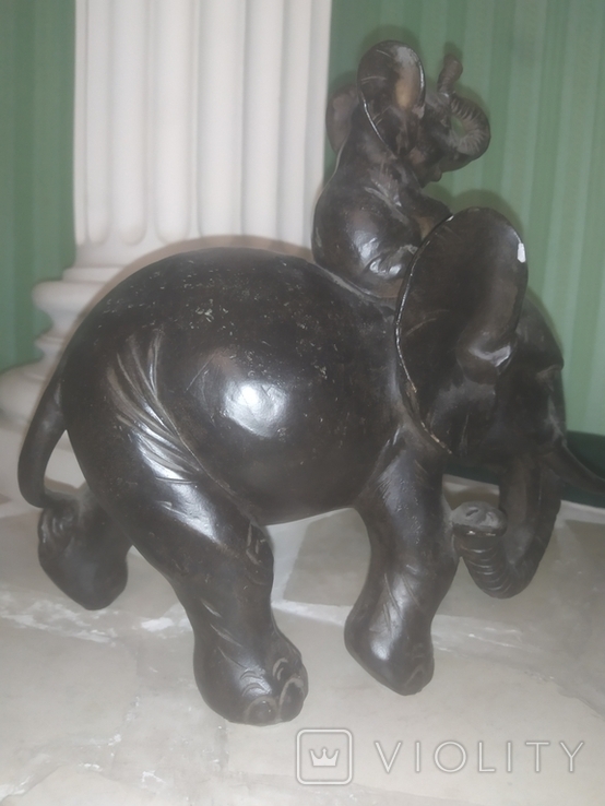 Слон со слоненком коллекционная статуэтка настольный декор, photo number 4