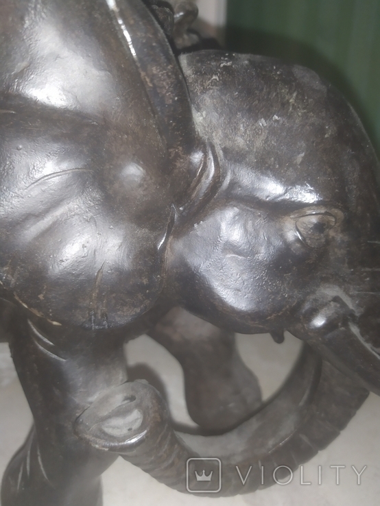 Слон со слоненком коллекционная статуэтка настольный декор, photo number 7