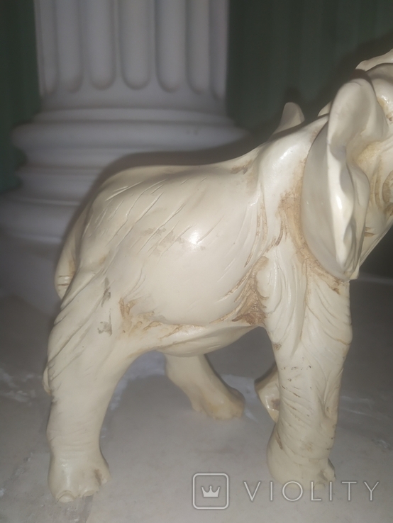 Слон с поднятым хоботом хорошая детализация коллекционная статуэтка, фото №8
