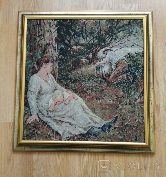 Tapestry reproduction in a frame