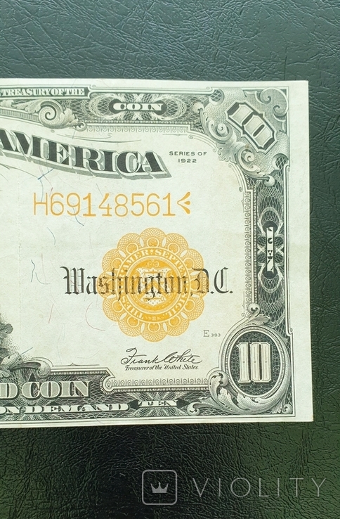 10 1922 "Gold certificate", фото №4