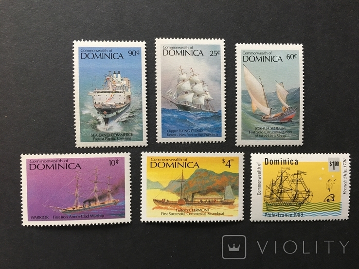 Доминика, 1987, транспорт, парусники, MNH