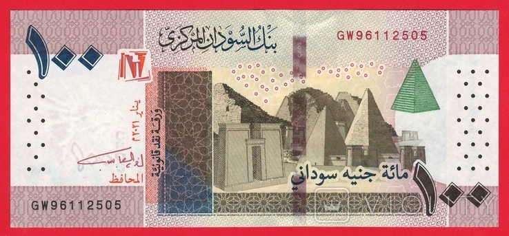 Судан 100 фунтов 2021г, фото №2