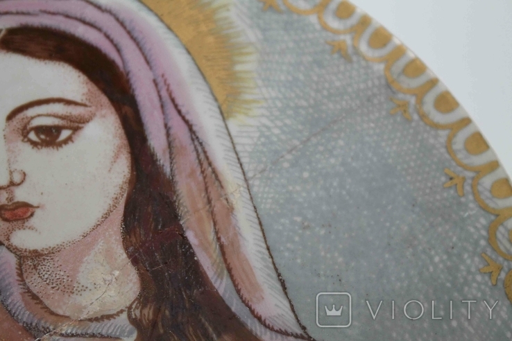 Настенная керамическая Икона Мария с Иисусом (№912), фото №6