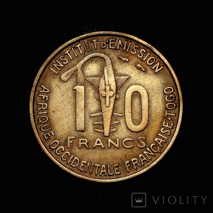 Французская Западная Африка - Того 10 франков 1957 г.