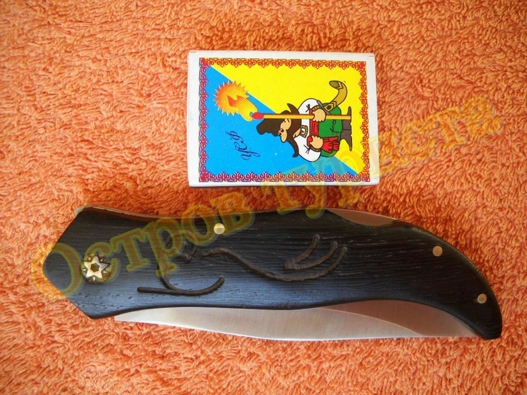 Складной нож FB619A деревянная рукоять сталь 440, фото №8