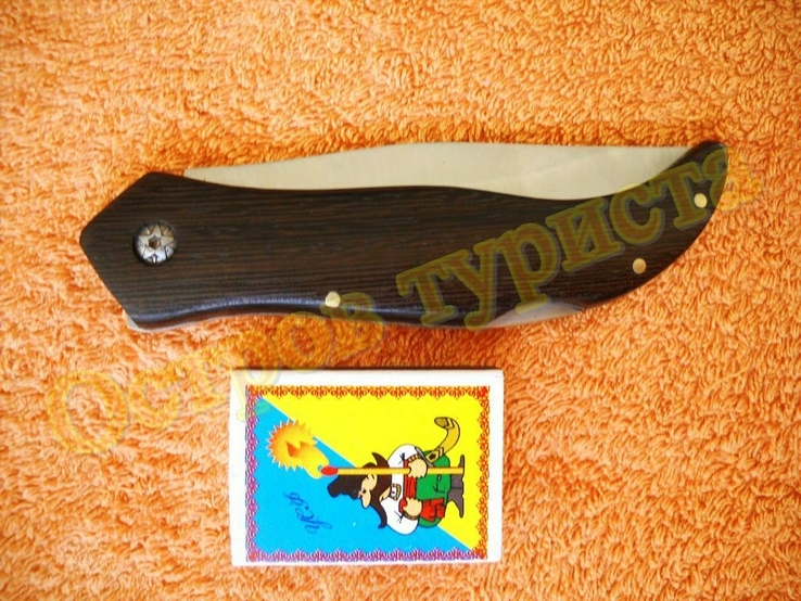 Складной нож FB619A деревянная рукоять сталь 440, фото №9