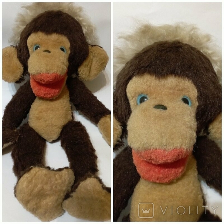 Вінтажна іграшка мавпа мавпа 60см 1968 СРСР, фото №2